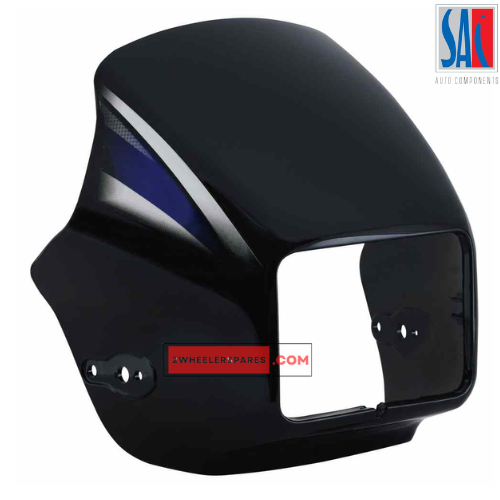 Splendor Pro Headlight Visor Black With Blue Sticker SAI Genuine Visor ...