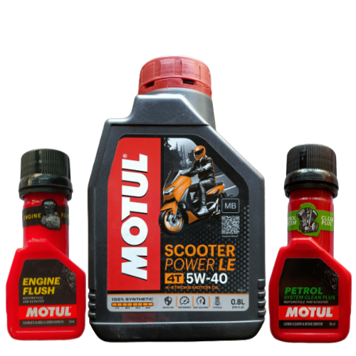 MOTUL SCOOTER POWER LE 5W-40 4T Engine Oil 800ml Combo Pack