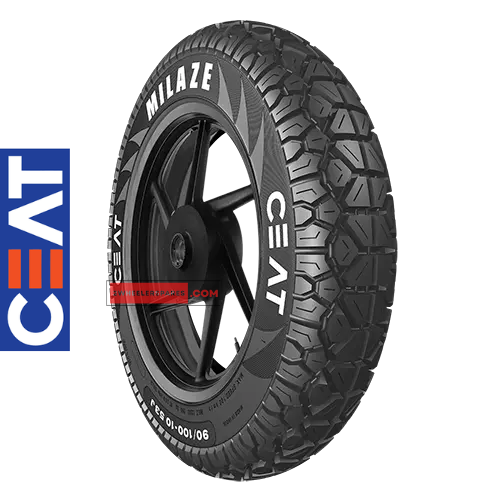90/100-10 Ceat Milaze Tubeless Rear Tyre 53J Genuine Ceat Tyres