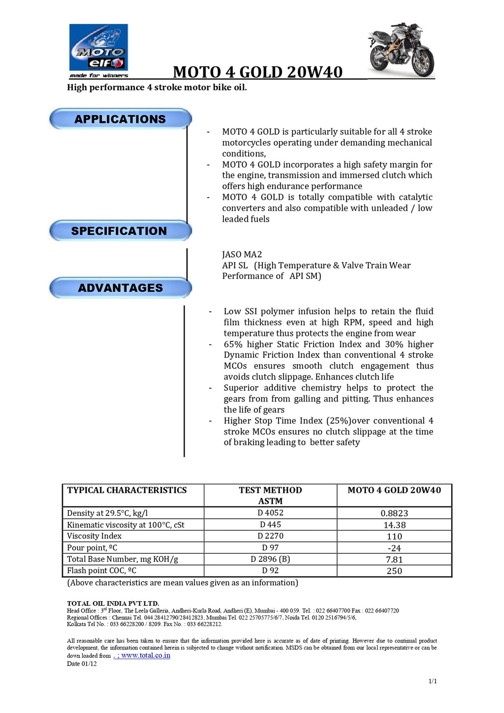 ELF 2040 SPEC