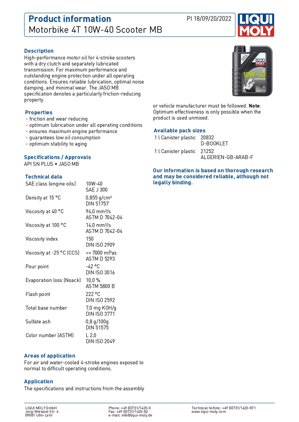 product info liqui 1040