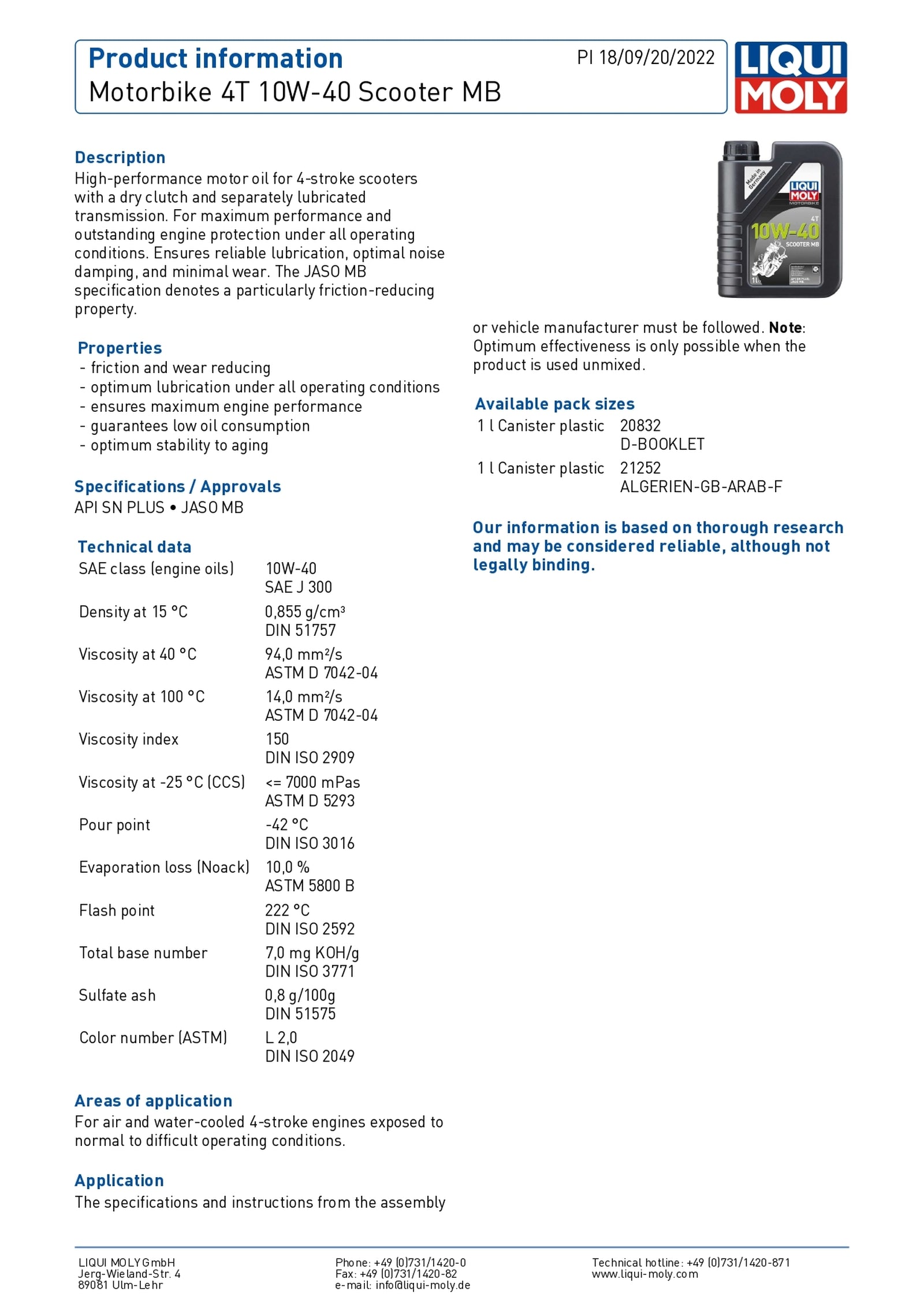 product info liqui 1040