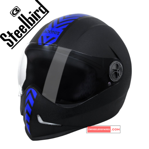 Steelbird Addonis Helmet Full Face Black and Blue 600 mm