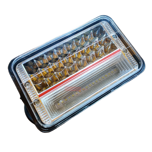 LED Headlight Hi/Low Beam With 3 Mode Red and Blue Genuine LED Lights