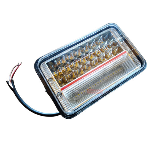 LED Headlight Hi/Low Beam With 3 Mode Red and Blue Genuine LED Lights