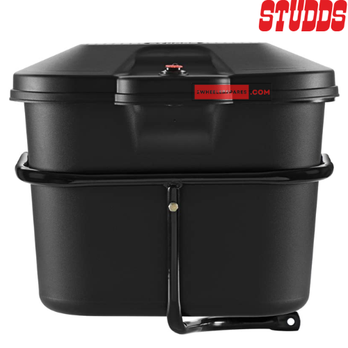 Studds Side Box Mobike Luggage 100cc Super Box with Universal Fitment Clamp (Matt Black)