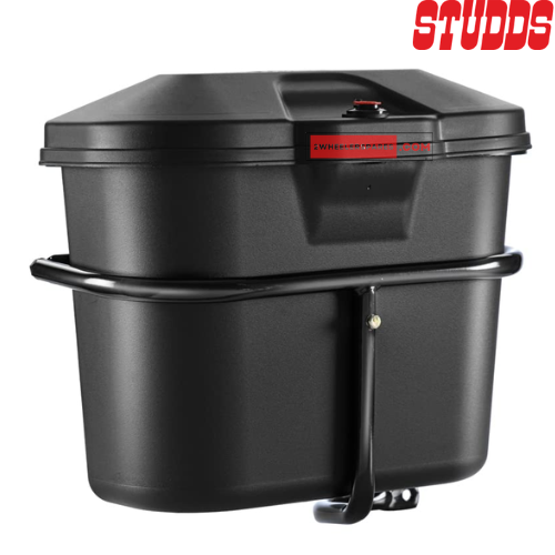 Studds Side Box Mobike Luggage 100cc Super Box with Universal Fitment Clamp (Matt Black)