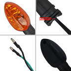 Yamaha FZ Front Left Indicator Assembly Amber Lens (Pack of 1) Genuine Indicators
