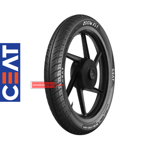 90/90-17 Ceat Zoom XF Tubeless Front Tyre 49P Genuine Ceat Tyres