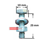 10x25 mm Hex Bolt and Nut Genuine Fasteners