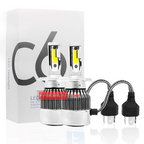 C6 LED Headlight Bulb 12V 6W PX43t X1 Genuine LED Lights Pack of 2
