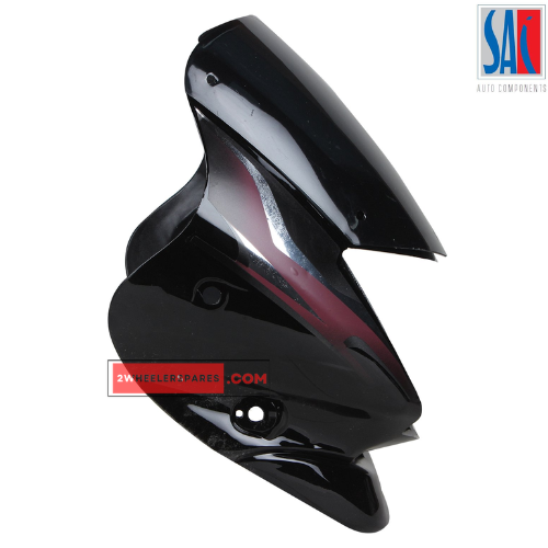 Platina Headlight Visor Black With Majenta Sticker SAI Genuine Visor