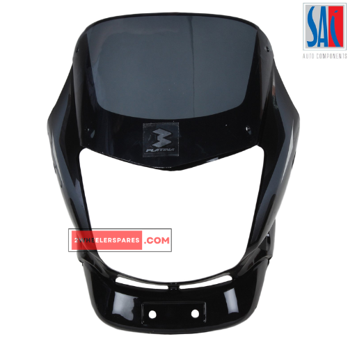 Platina Headlight Visor Black With Silver Sticker SAI Genuine Visor