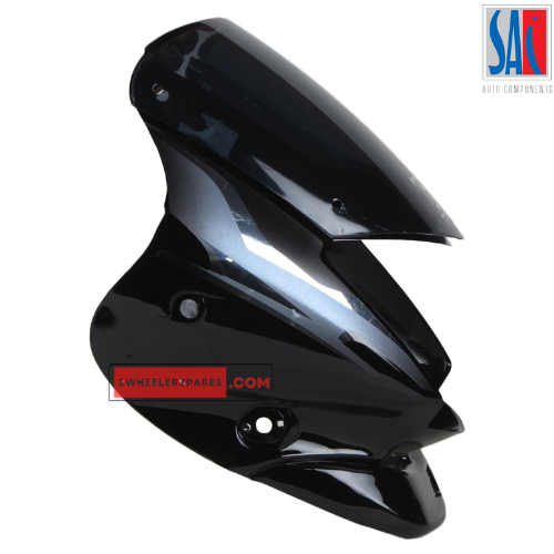 Platina Headlight Visor Black With Silver Sticker SAI Genuine Visor