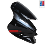 Platina Headlight Visor Black With Silver Sticker SAI Genuine Visor