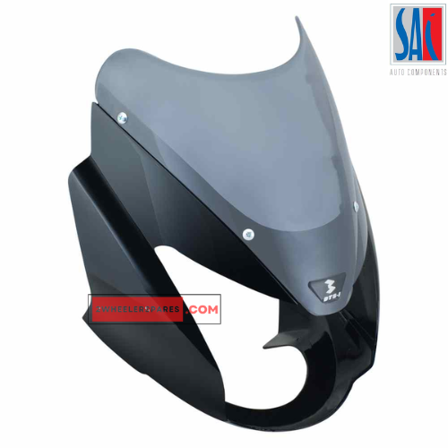 Pulsar 125 Headlight Visor Black SAI Genuine Visor
