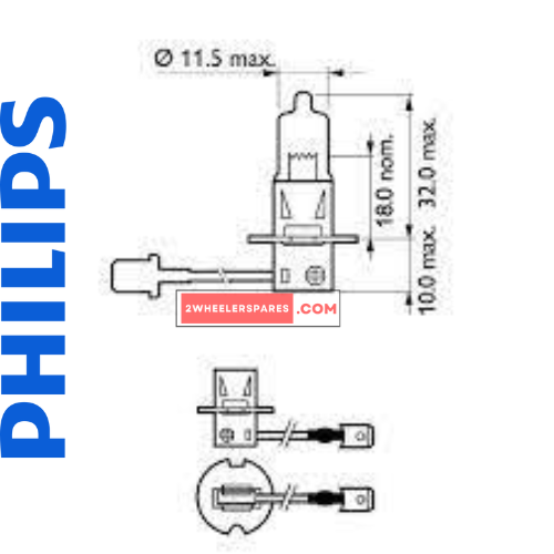Philips Rally 12V 100/90W Halogen HS3 P43t Headlight Bulb Pack of 1 Genuine Halogen Bulb