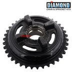 Bullet Classic 350 CC New (Non O Ring) Royal Enfield Chain Sprocket Kit Diamond Genuine Parts