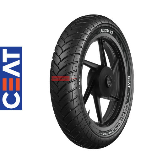 100/90-17 Ceat Zoom X3 55P Tubeless Bike Tyre, Rear Fitment Genuine Ceat Tyres