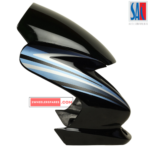 Passion Pro Headlight Visor Analog Model Black With Blue Sticker Genuine Headlight Visor
