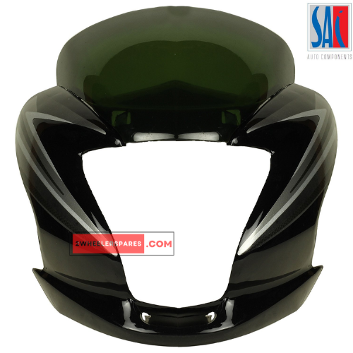 Passion Pro Headlight Visor Digital Meter Black With Grey Sticker Genuine Headlight Visor