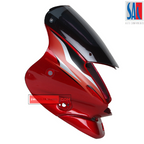 Platina Headlight Visor Red With Silver Sticker Genuine Headlight Visor