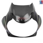 Bajaj Discover 100 Headlight Visor Black - Green SAI Genuine Visor (3D Type)