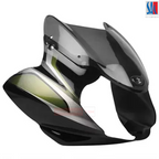 Bajaj Discover 125 Headlight Visor Black - Green SAI Genuine Visor (3D Type)