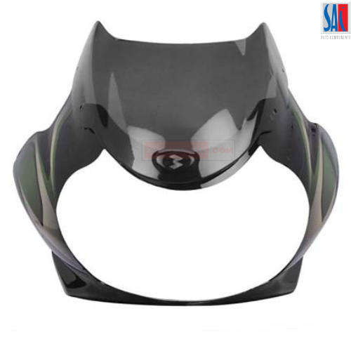 Bajaj Discover 125 Headlight Visor Black - Green SAI Genuine Visor (3D Type)