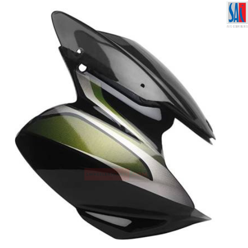 Bajaj Discover 150 Headlight Visor Black - Green SAI Genuine Visor (3D Type)