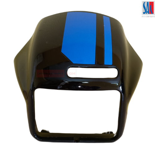 Splendor Xtec Headlight Visor Black - Blue SAI Genuine Visor