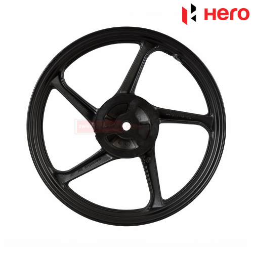 Splendor Plus Alloy Wheel Front Tubeless Black Hero Genuine Parts