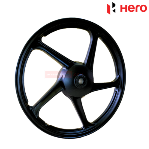 Splendor Plus Alloy Wheel Front Tubeless Black Hero Genuine Parts