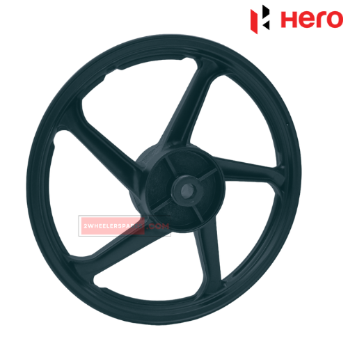 Splendor Pro Alloy Wheel Rear Tubeless Black Hero Genuine Parts