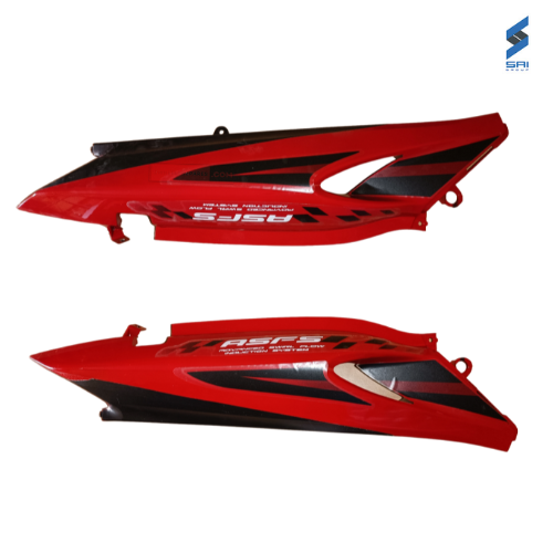 Glamour Latest Rear Cowl Black With Red (Type 5) Sai Genuine Rear Cowl