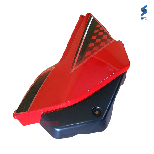 Glamour Latest Side Cowl Black With Red (Type 6) Sai Genuine Side Cowl