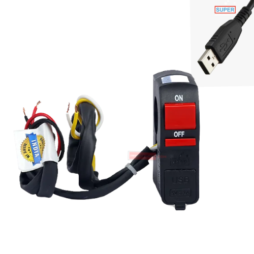 HB Switch 2 Wheeler Mobile Charger (USB) Super Genuine Parts