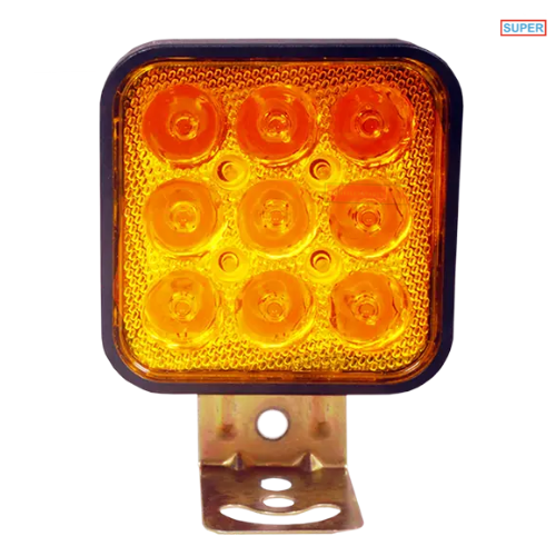 9 LED Mini Square Yellow Fog Lamps - 12V Super Genuine Products