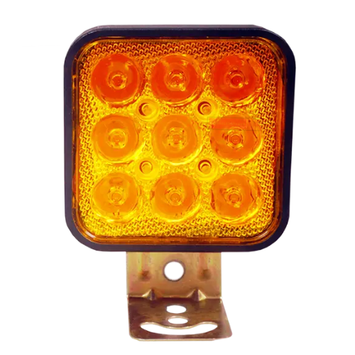 9 LED Mini Square Yellow Fog Lamps - 12V Super Genuine Products