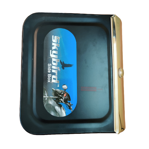 Metal Luggage Side Box-Black (for All Bikes) with Frame and Fitment Clamp Genuine Box