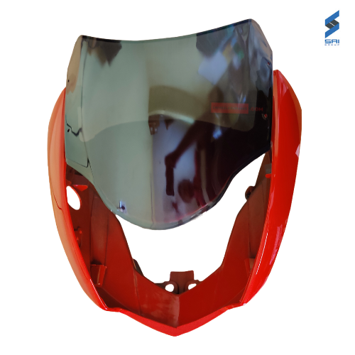 CBZ Xtreme Type3 New Model Headlight Visor With Red Genuine Headlight Visor