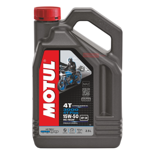 Motul4T 3000 4T Plus 15W-50 HC-Tech Engine Oil 2.5L Genuine Engine Oil
