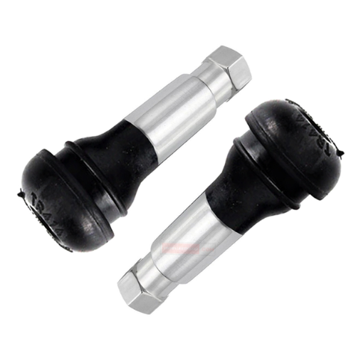 TR 414 Chrome Aluminum Tubeless Tyre/ Tire Valve, Stem Rubber Dust Cover Valve Stem Cover for Car/ Motorcycle