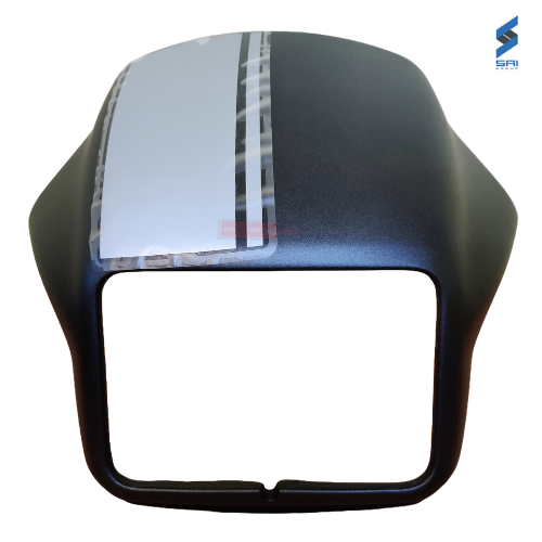 Splendor Plus BS6 Headlight Visor Matt Axis Grey with Sticker Genuine Headlight Visor