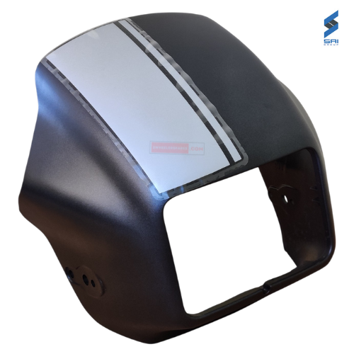 Splendor Plus BS6 Headlight Visor Matt Axis Grey with Sticker Genuine Headlight Visor