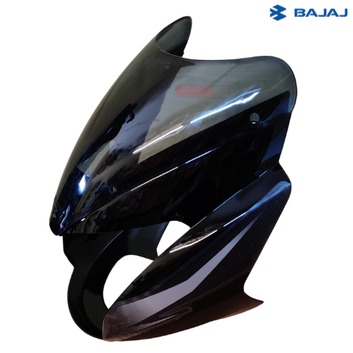 Pulsar Headlight Visor Grey with Sticker (NM 01) Bajaj Genuine Parts