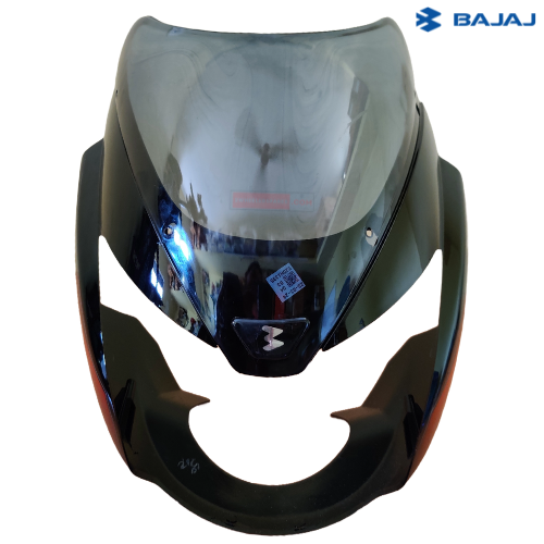 Pulsar Headlight Visor Red with Sticker Bajaj Genuine Parts