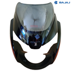 Pulsar Headlight Visor Red with Sticker Bajaj Genuine Parts