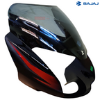 Pulsar Headlight Visor Red with Sticker Bajaj Genuine Parts