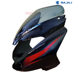 Pulsar Headlight Visor Red with Sticker Bajaj Genuine Parts